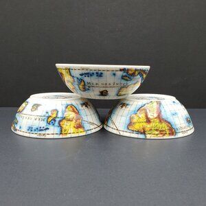 Paul Cardew Globe Soup Cereal Bowls Cardew Design Map Dessert Fruit Bowls